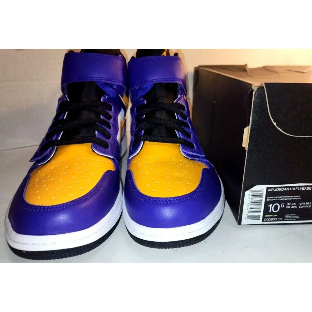 Jordan 1 High Fly Ease Lakers 2022 Size 10.5